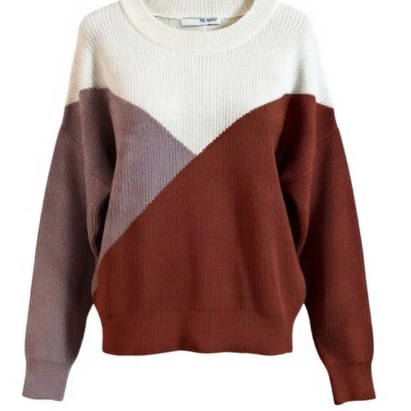 Sophie Rue Sweaters - Sophie Rue Tri-Tone Crew Neck Sweater